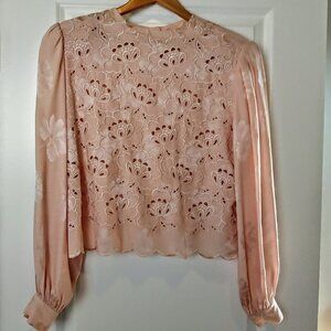 Vintage Umi Collections by Anne Crimmins Embroidered Silk Blouse NWT